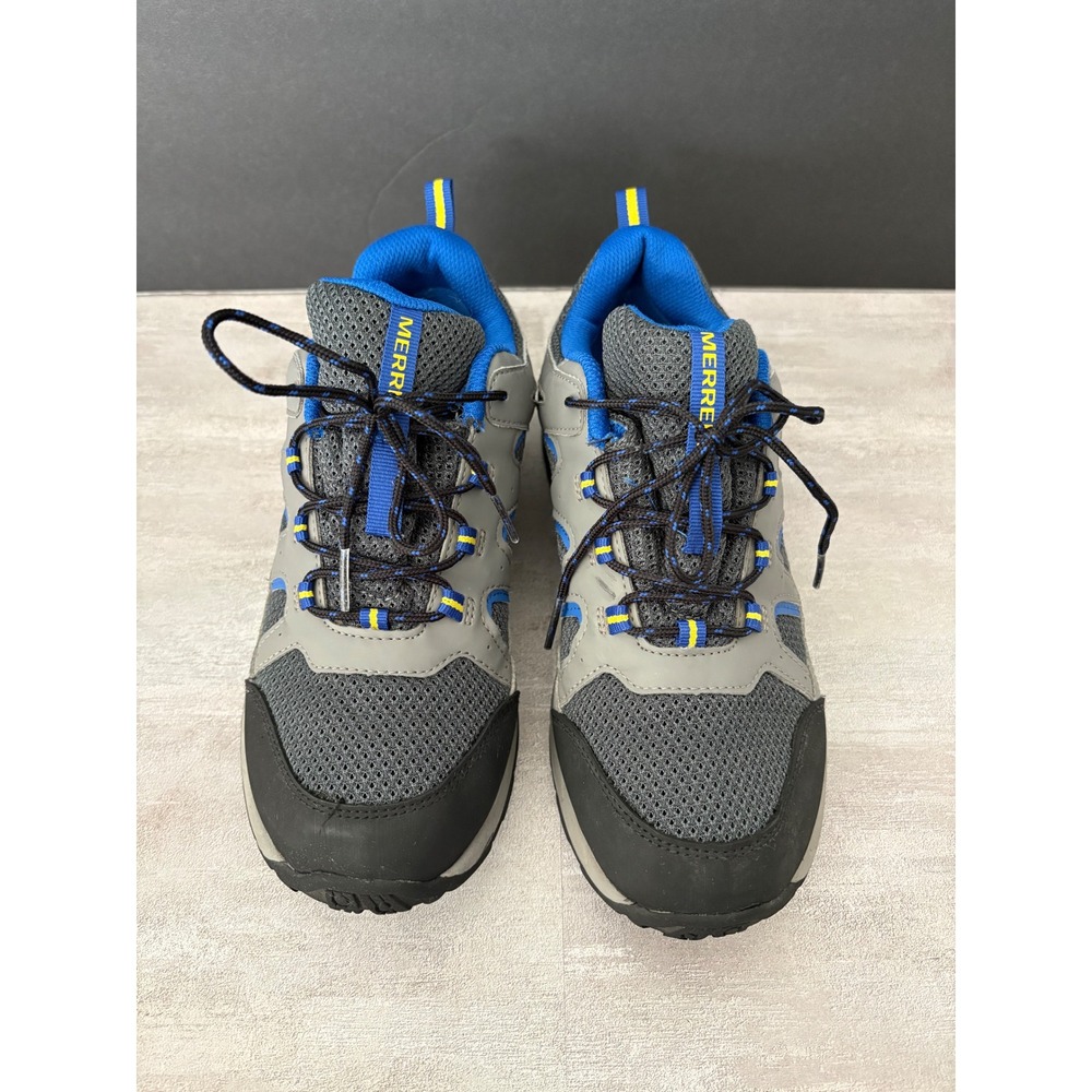 Merrell Mens Hiking Shoes 6.5M Gray Blue Waterproof Trail Sneakers MK264770